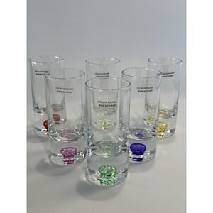 Colin Cowie Multicolor Bubbles Set of Six JC Penney Made In‎ Poland Shot Glass